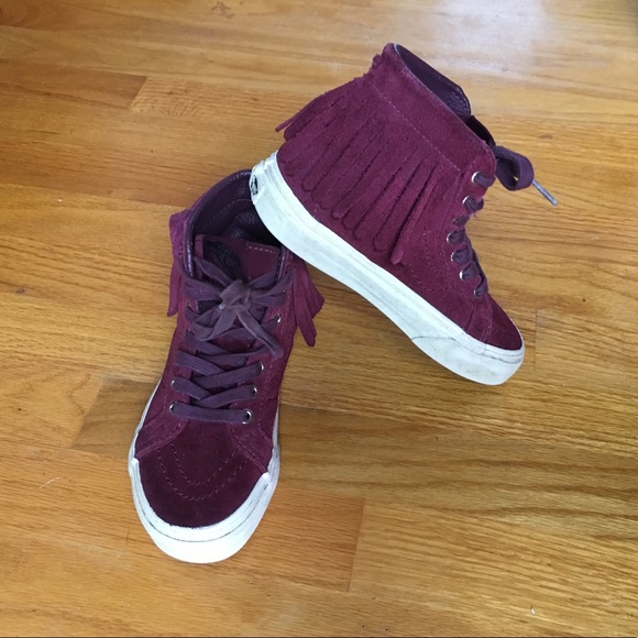 maroon vans girls